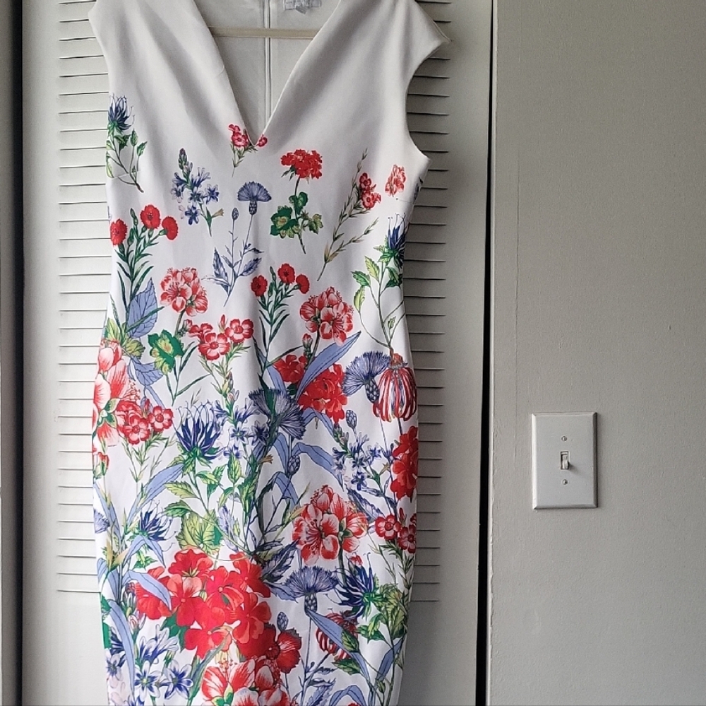 New York & Company Floral Print Midi Dress